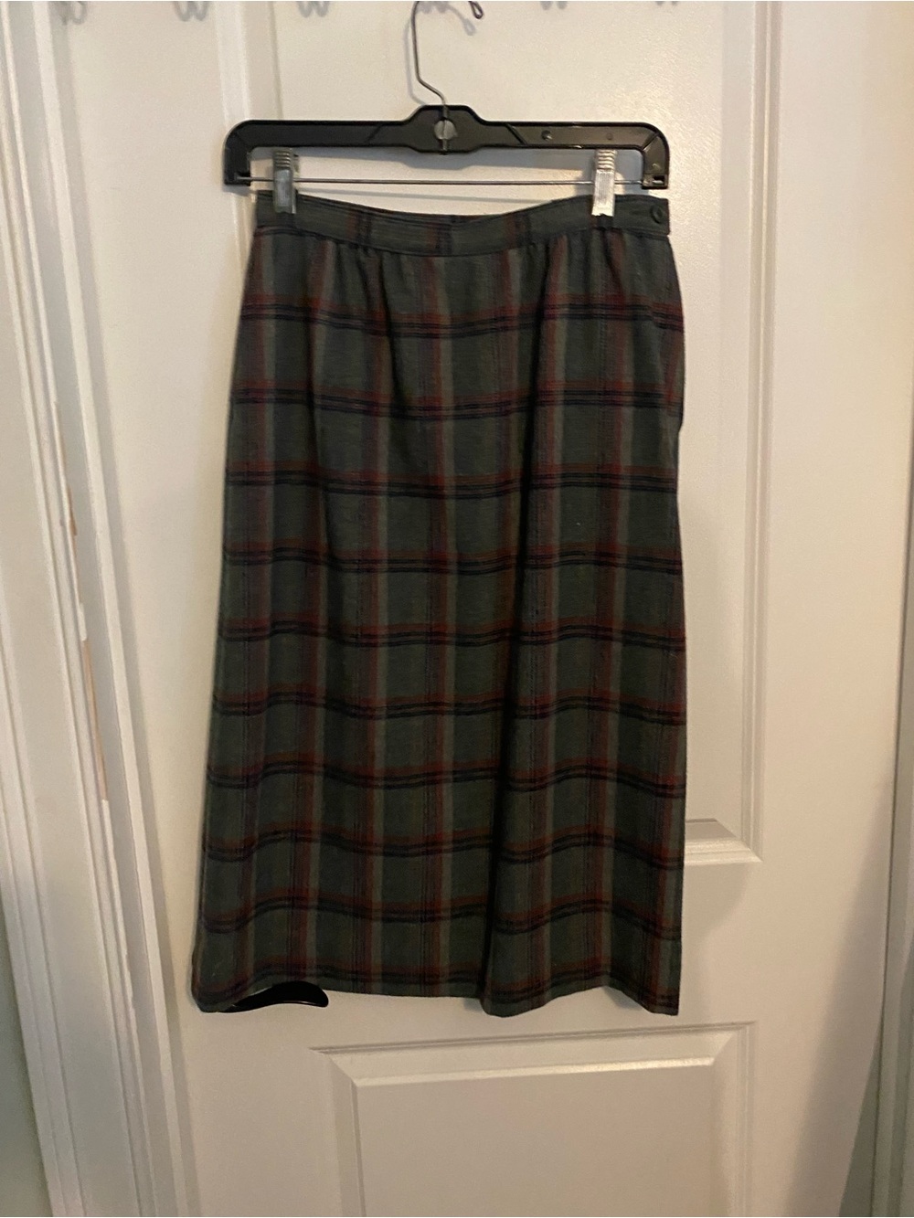Vintage Pendleton Wool Green Plaid Blazer and Skirt Set - Picture 6 of 13